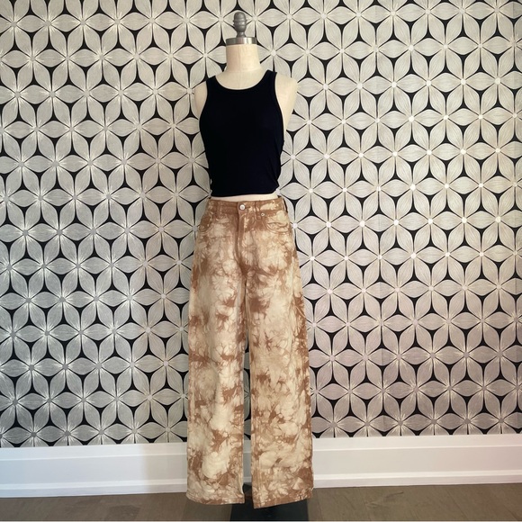 BDG High Rise Baggy Brown Acid Wash Jeans - Picture 1 of 5